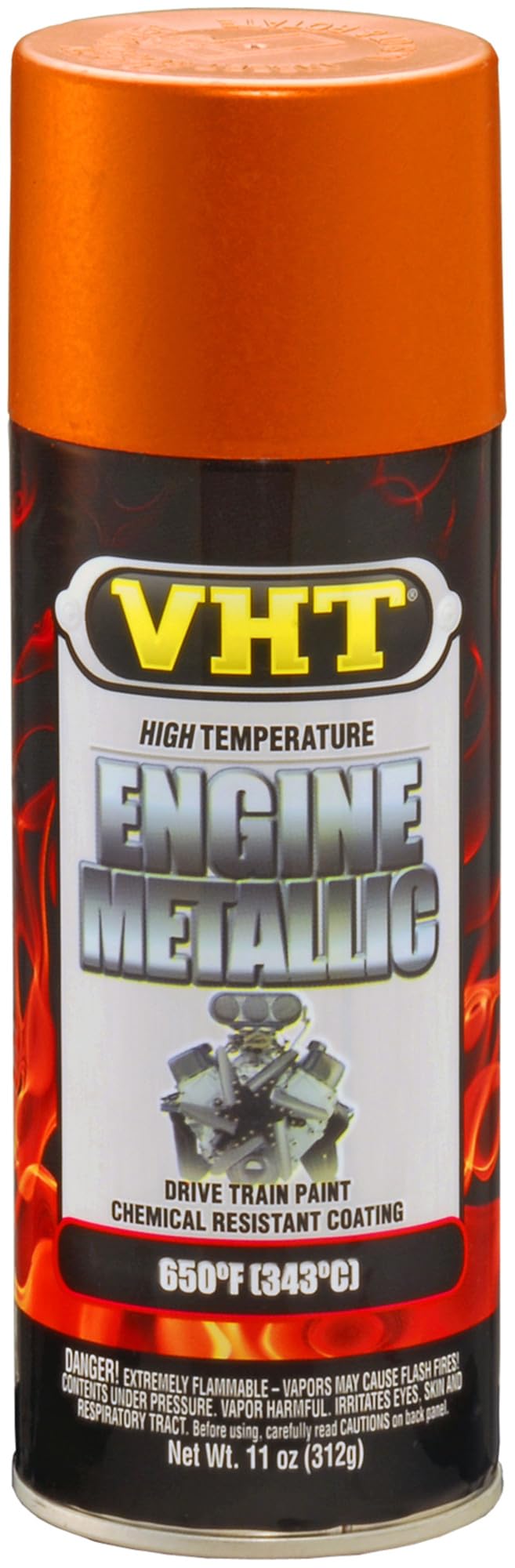 VHT front can showing flat burnt copper label and product benefit