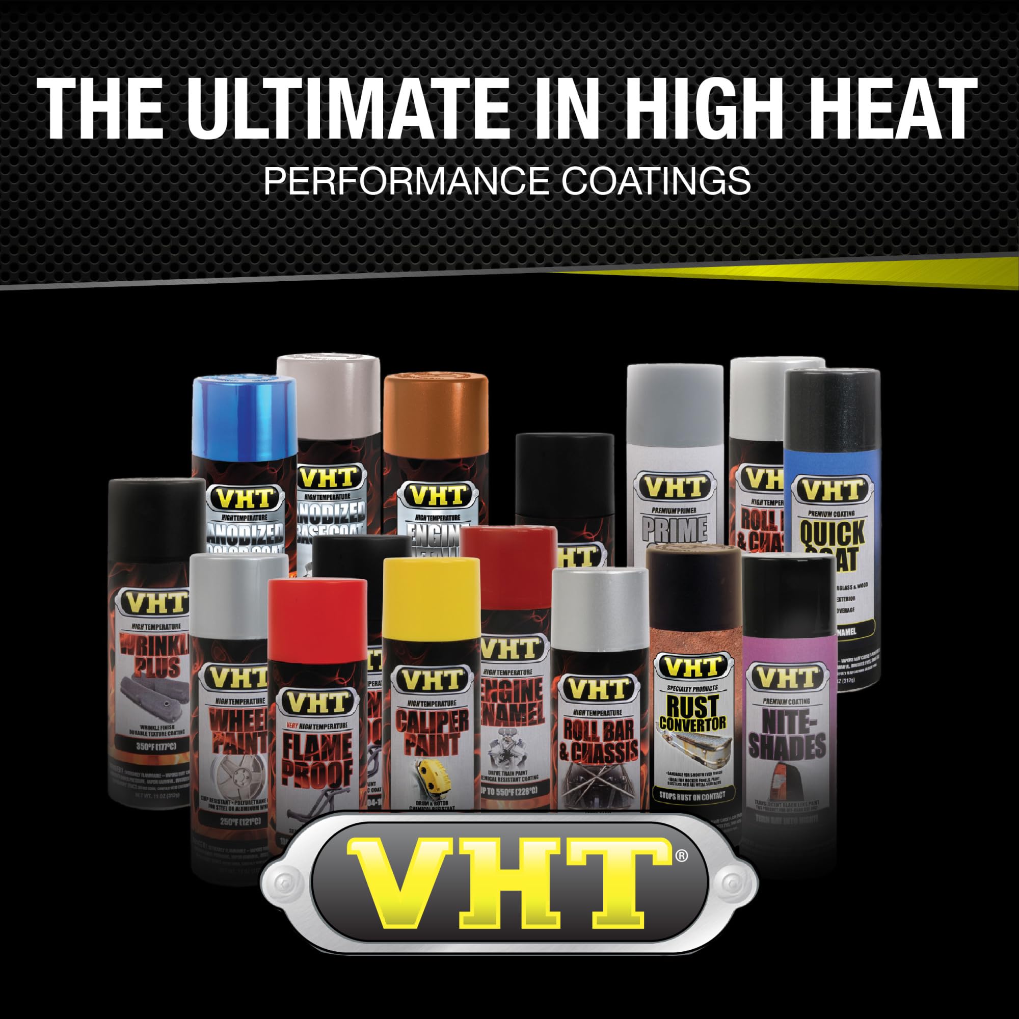 VHT can in garage setting indicating professional finish and automotive use