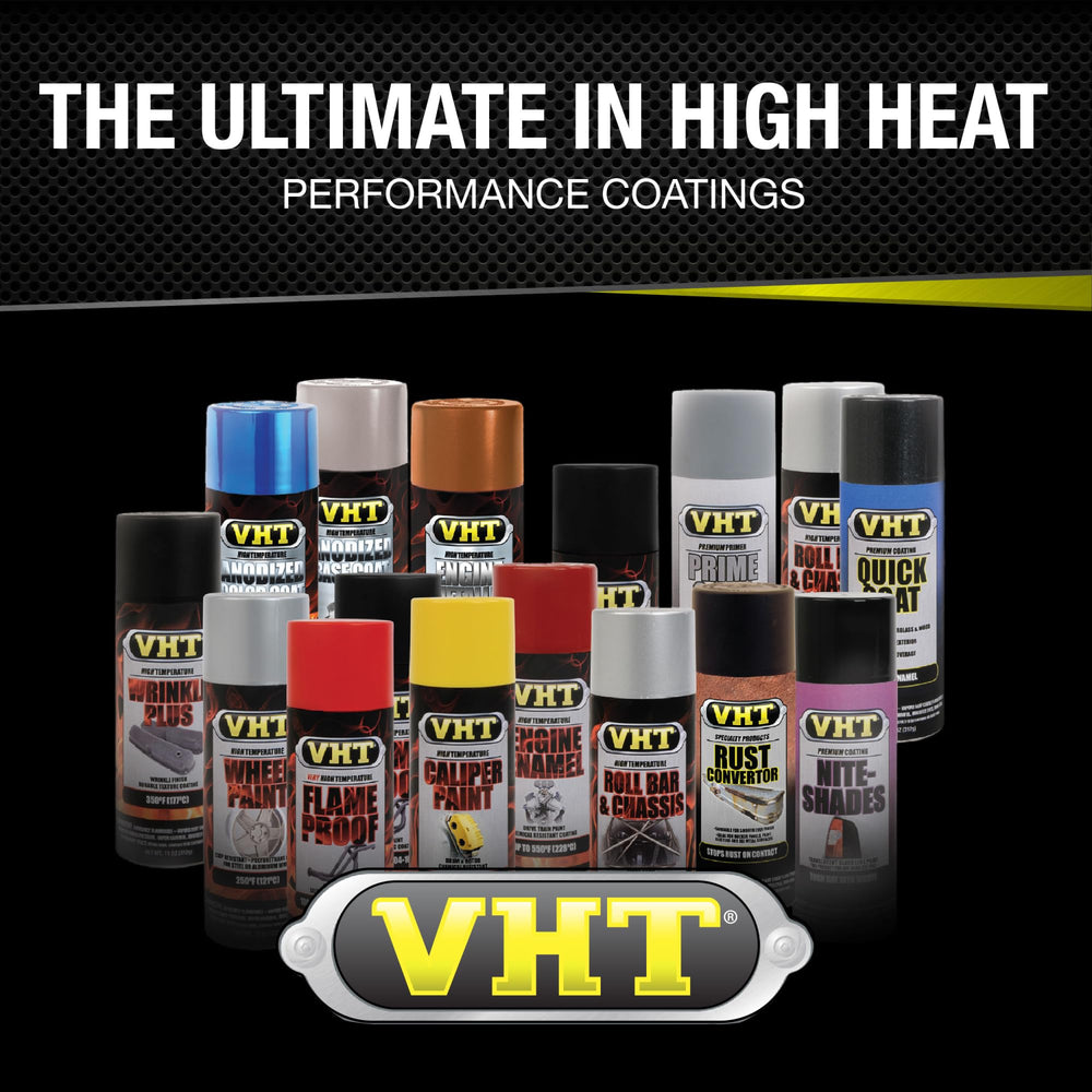 VHT can in garage setting indicating professional finish and automotive use