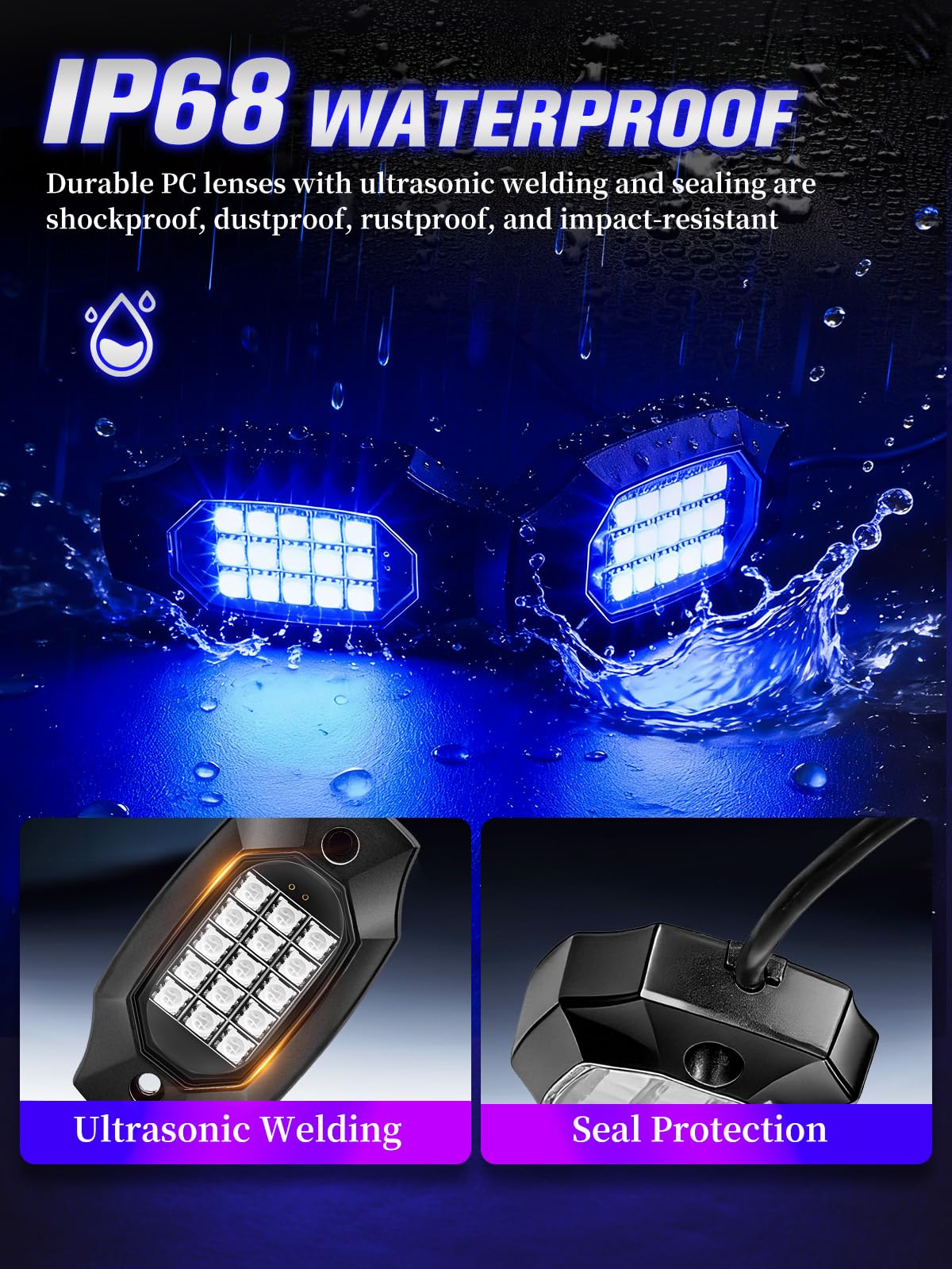 VI9000 smartphone app and RF remote showing color control benefit
