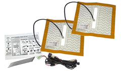 Via JonAns front view of heated seat cover showing fit and quick installation benefit