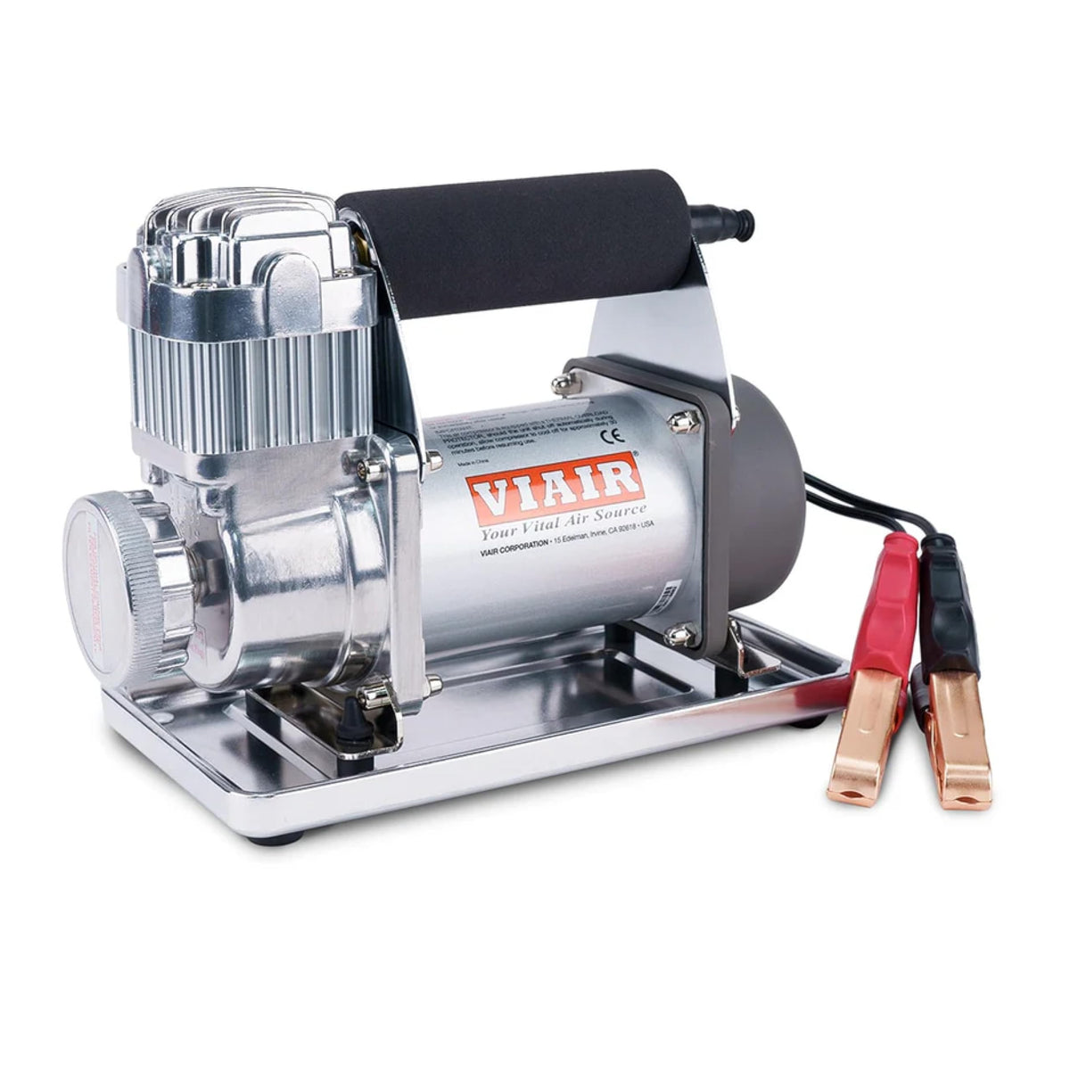 VIAIR 300P front view showing compact compressor and controls for reliable inflation