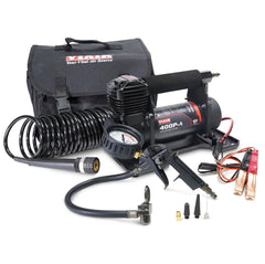VIAIR 400P-A EF front view showing compact portable compressor and controls