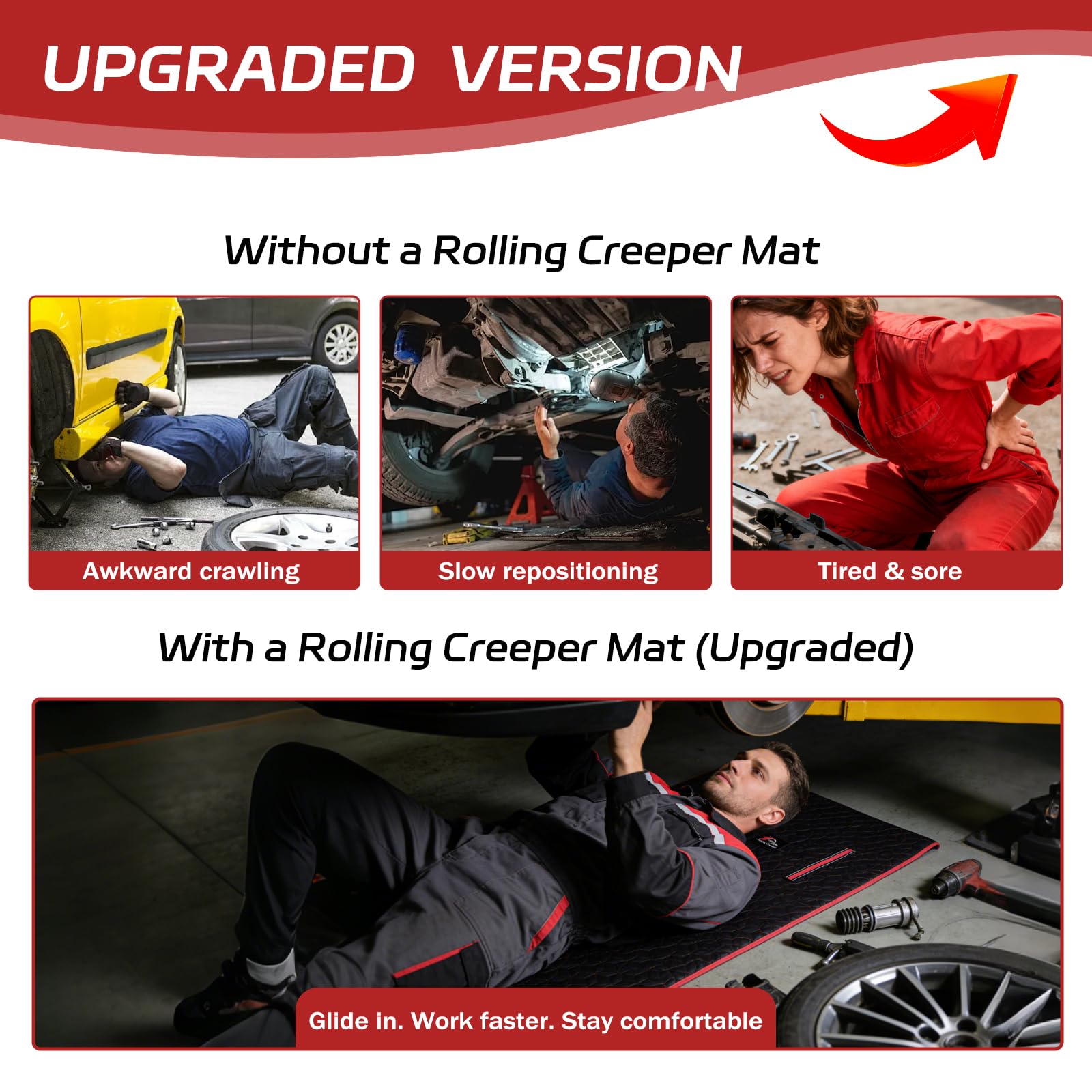 VICTORY DRIVE close-up of diamond-quilted PU surface providing stable, comfortable padding