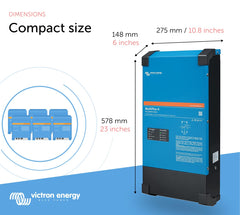Victron Energy MultiPlus-II installed in boat cabin, reliable backup power for systems