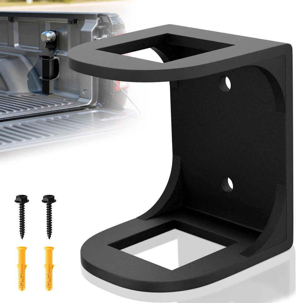 ViewKurM front view of hitch holder showing compact secure storage benefit