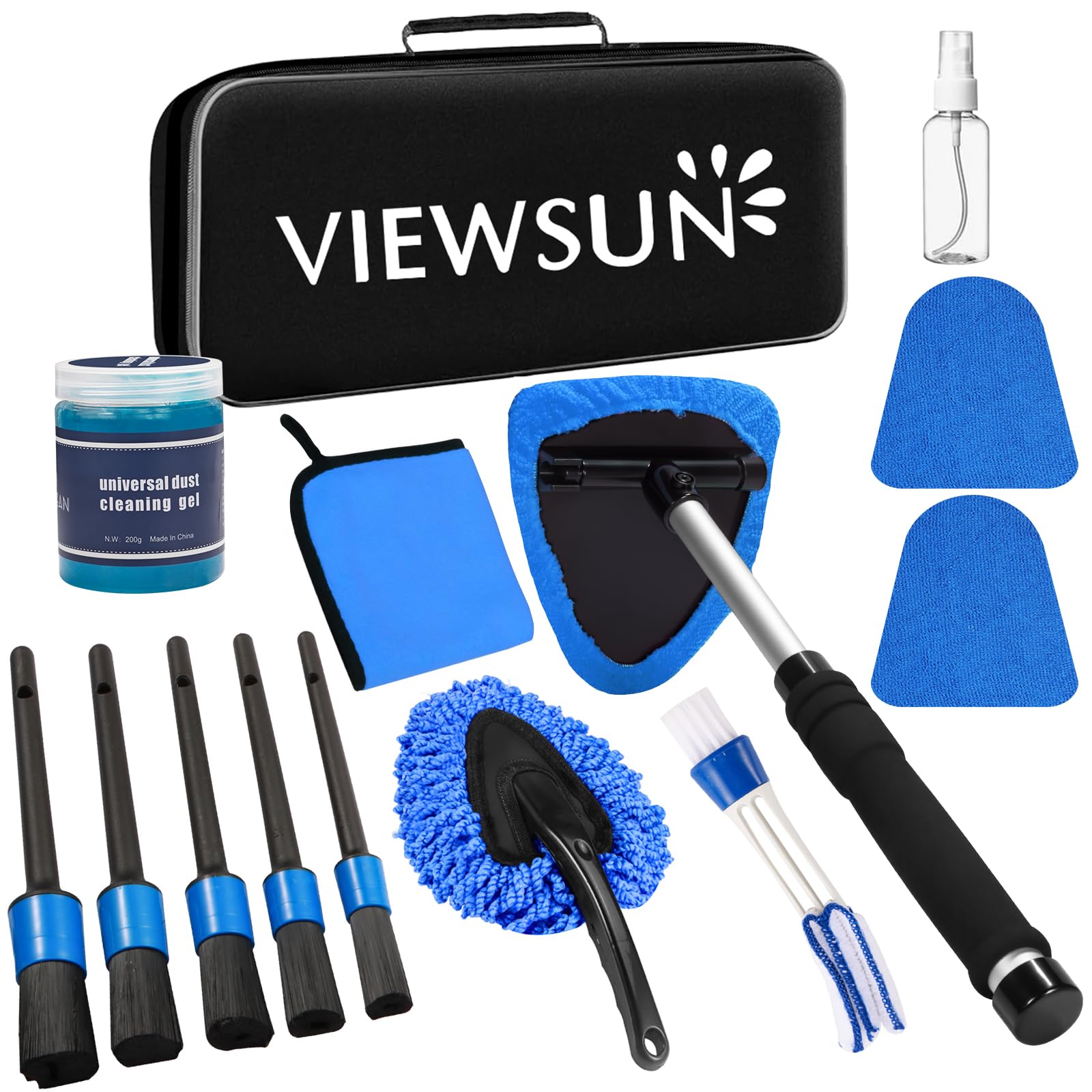 viewsun front packaging showing windshield cleaner and benefits