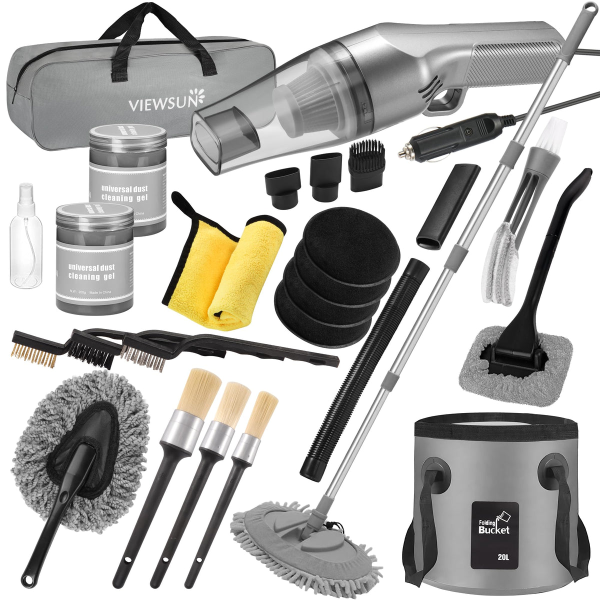 Viewsun front packaging showing entire 21-piece kit and storage bag for organized transport