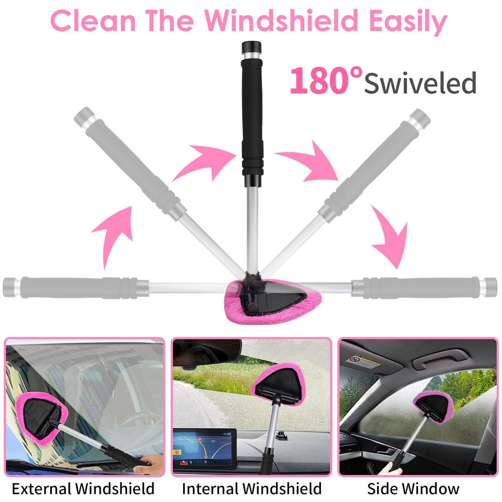 Viewsun kit in car interior being used for quick spot cleaning and fresh appearance