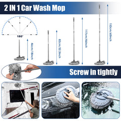 Viewsun long-handle mop extended to full length for roof and high window access