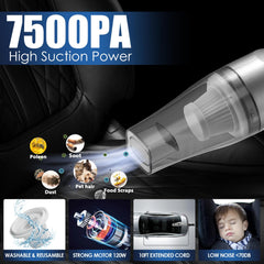Viewsun handheld vacuum close-up demonstrating nozzles and strong suction for deep cleaning