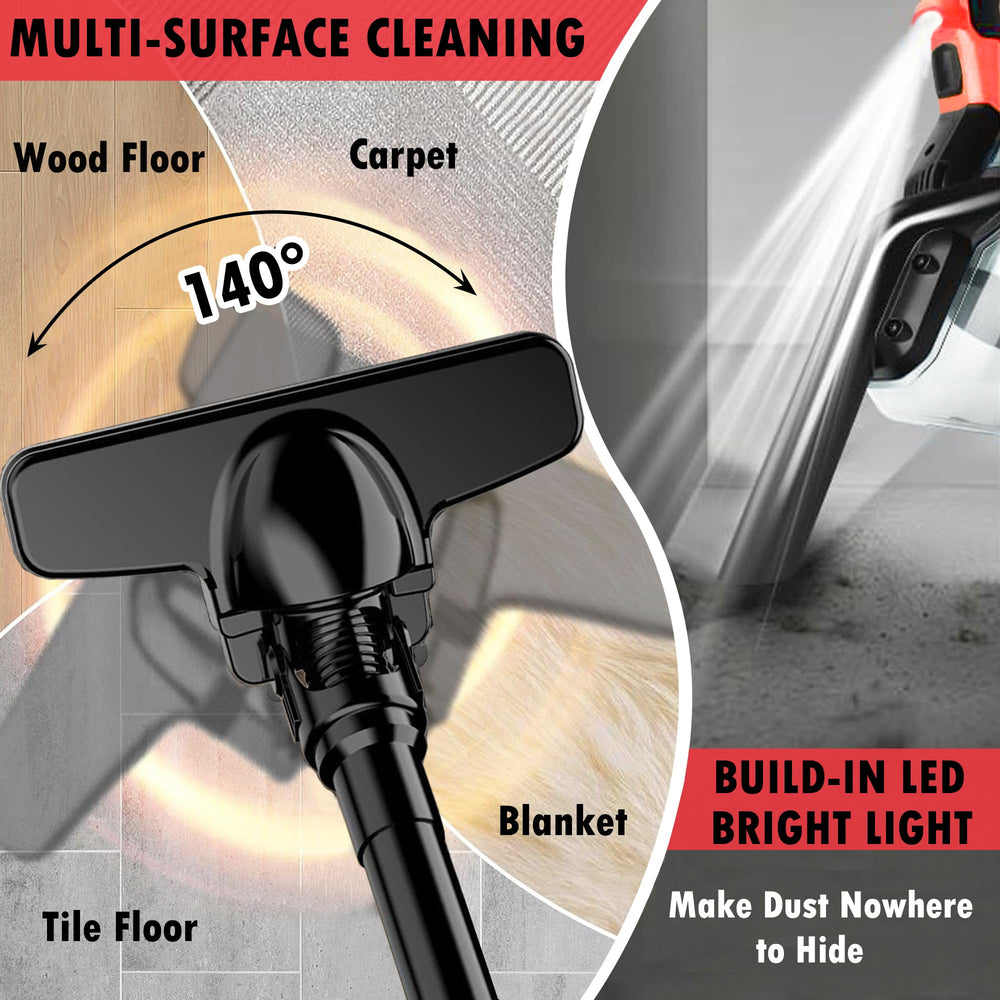 Vijezoy floor nozzle in use removing pet hair from carpet for deeper cleaning