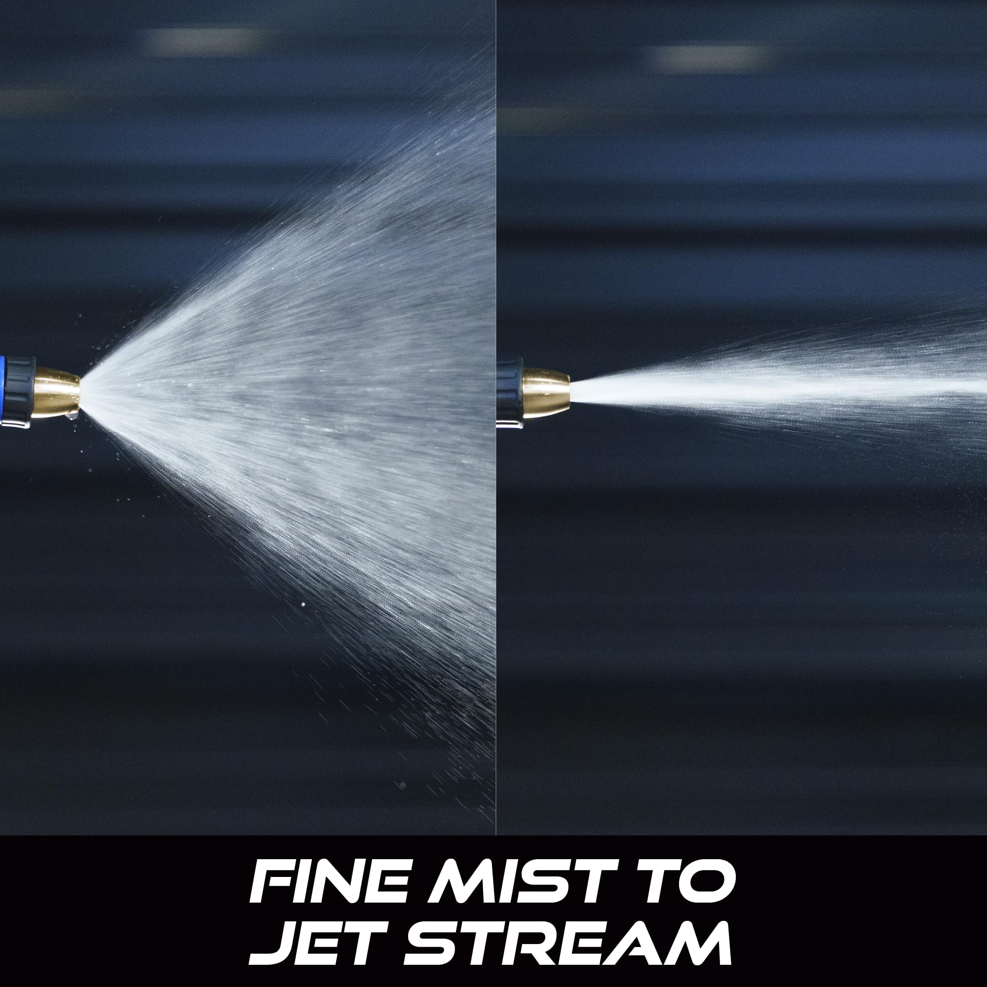 VIKING nozzle installed on standard hose demonstrating easy fit