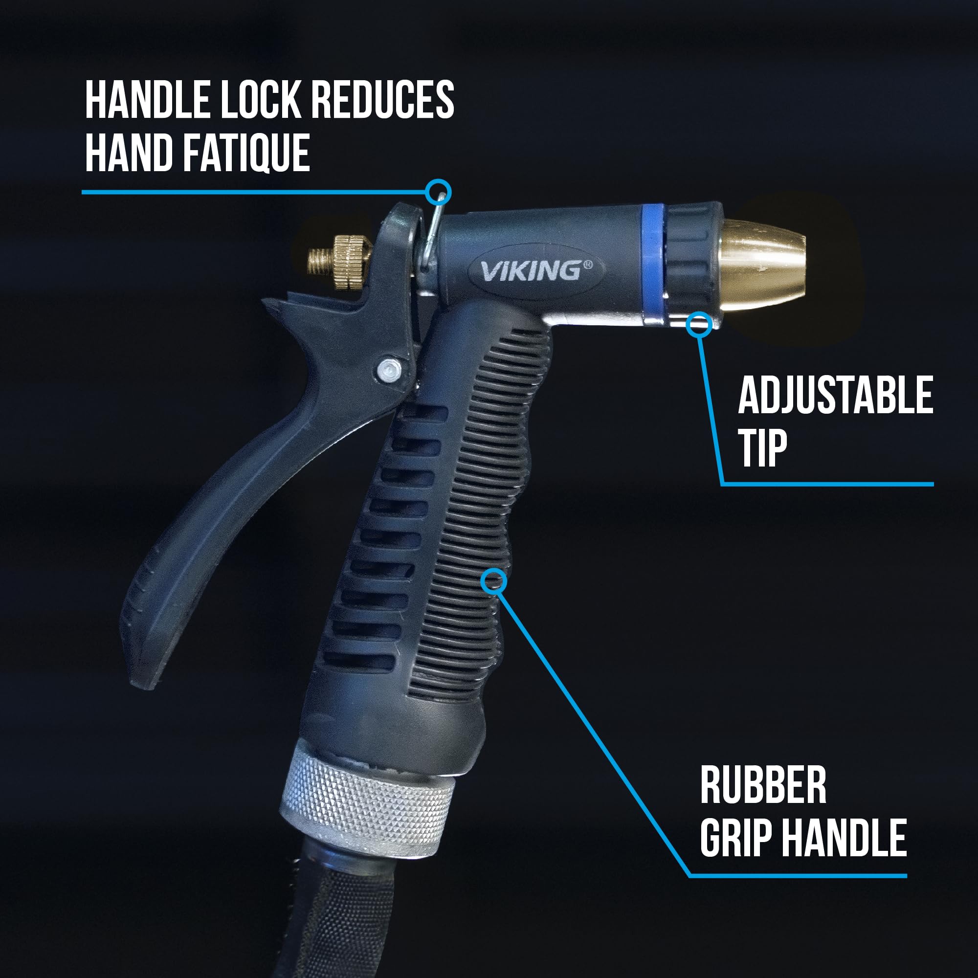 VIKING nozzle beside spare washer showing included seal for leak prevention