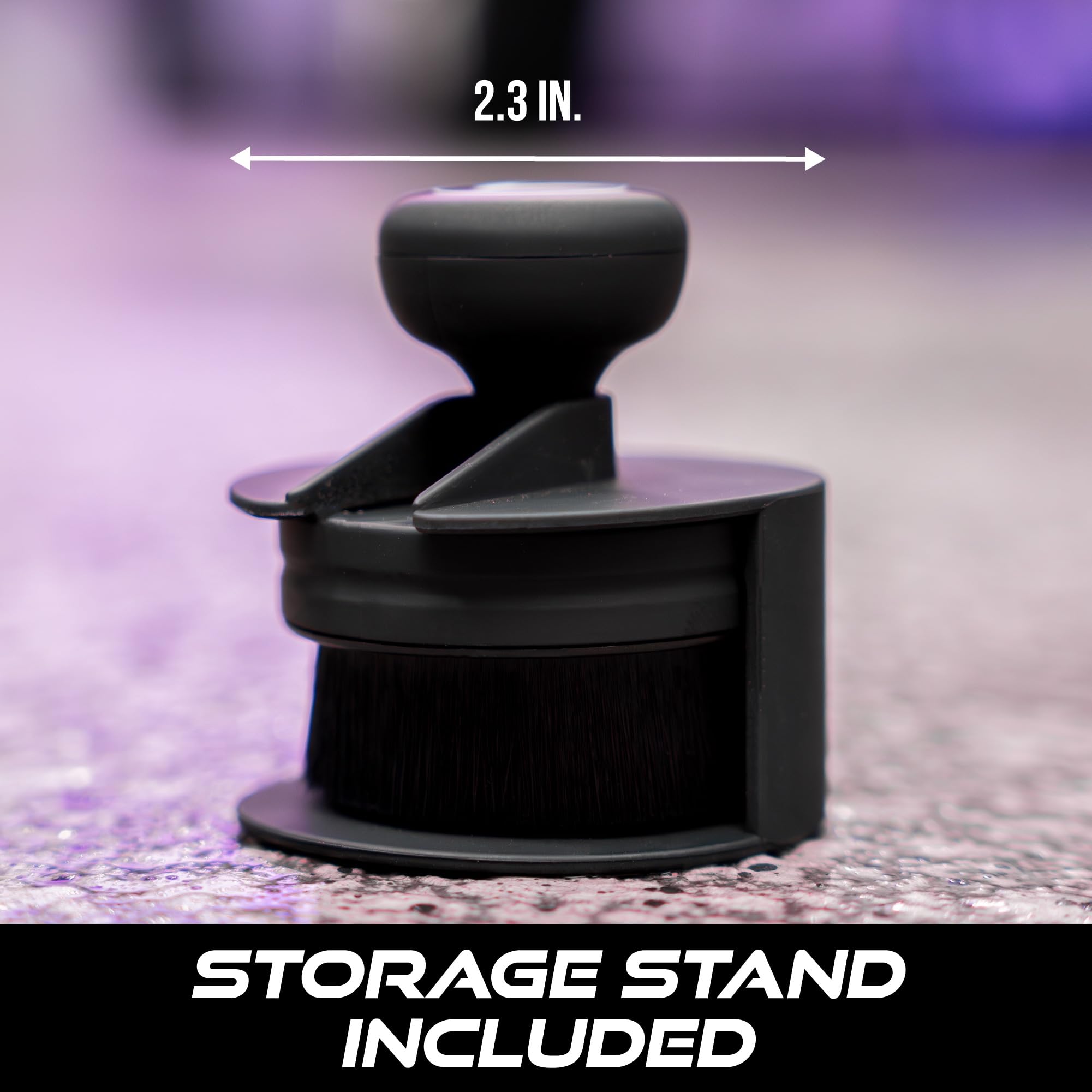 VIKING brushes and stands staged in a detailing bay for convenient access
