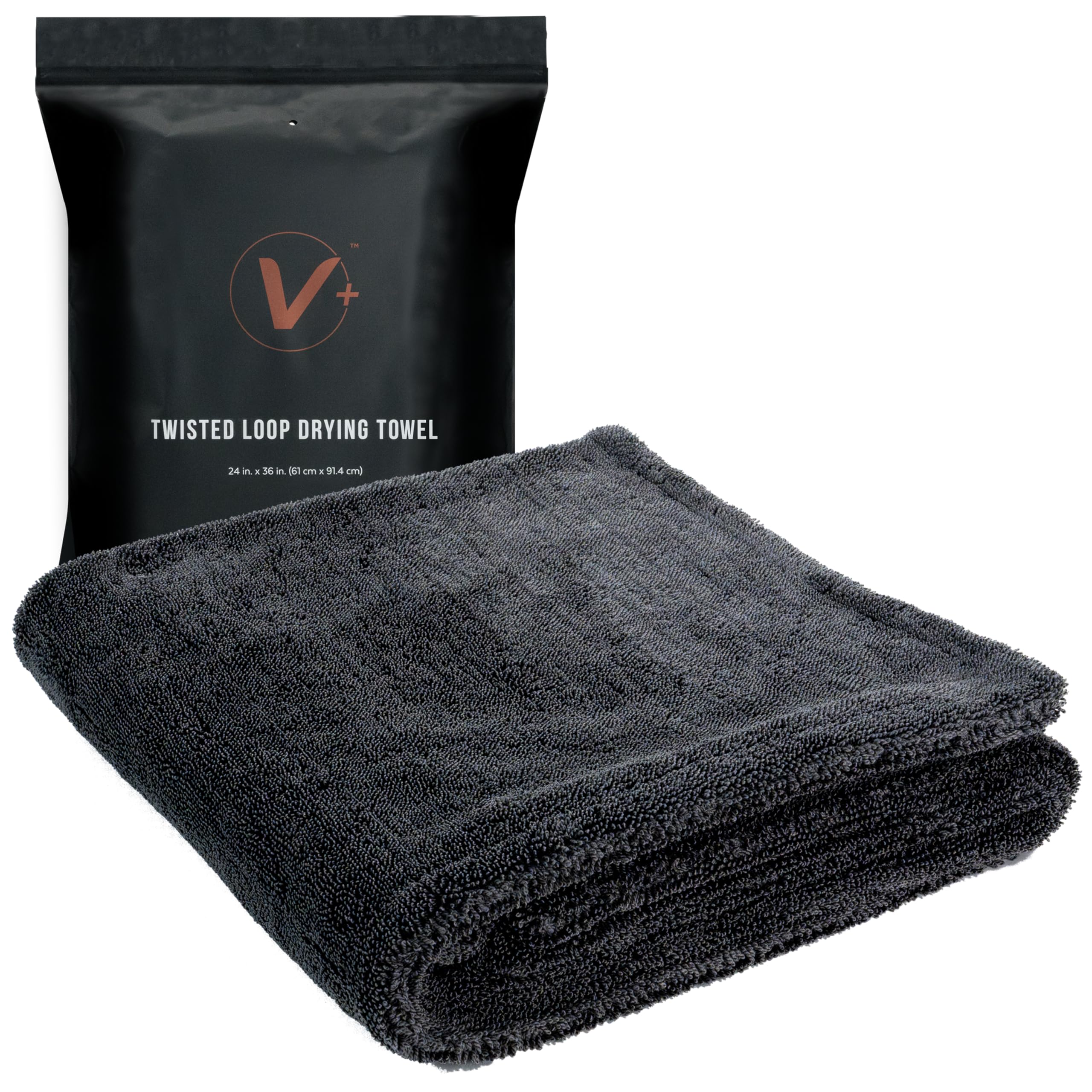 VIKING V+ front folded towel showing plush pile and quick drying benefit