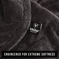 VIKING V+ towel drying a car hood fast with streak-free finish