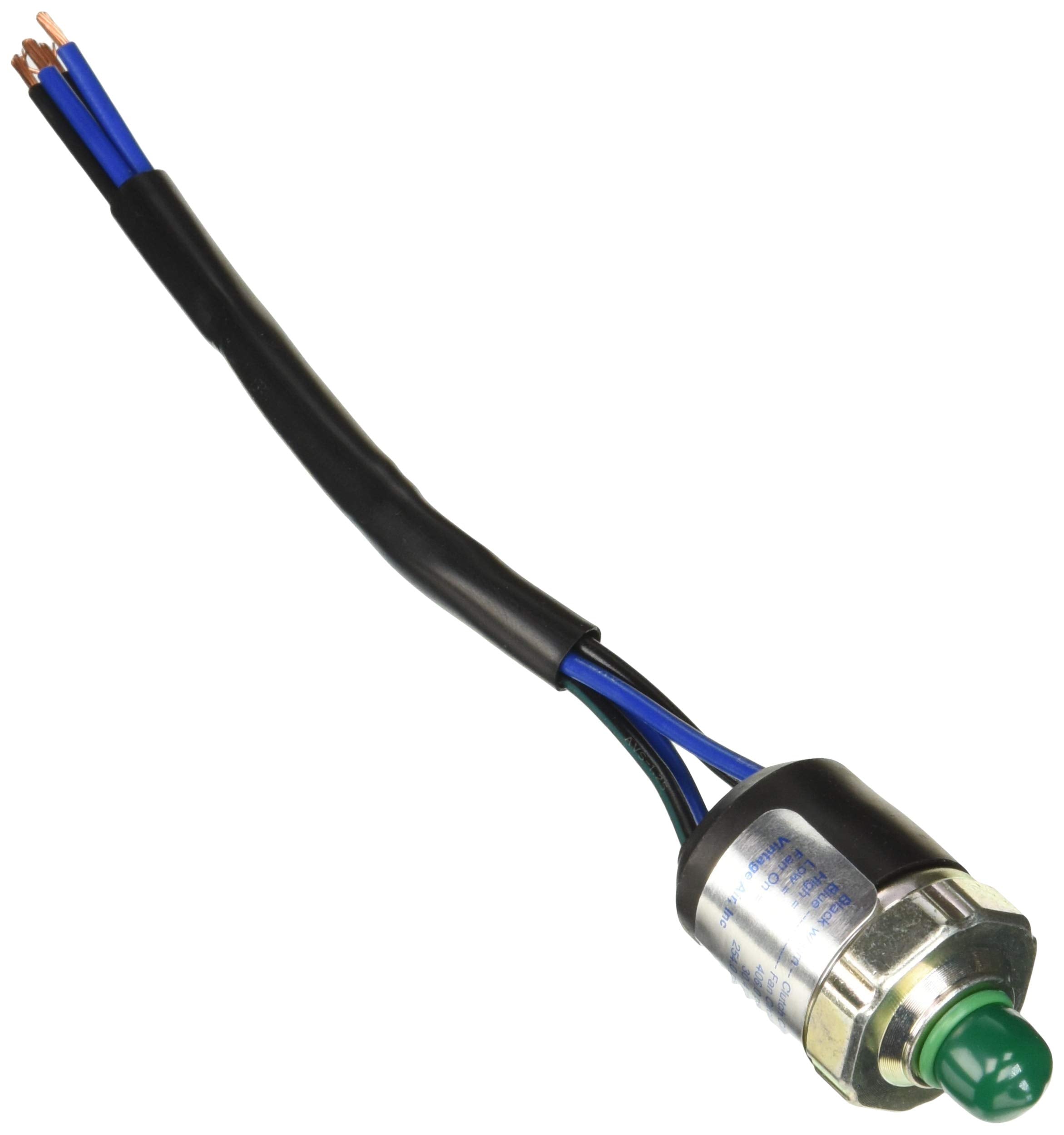 Vintage Air trinary switch front view showing threaded port and O-ring for secure seal