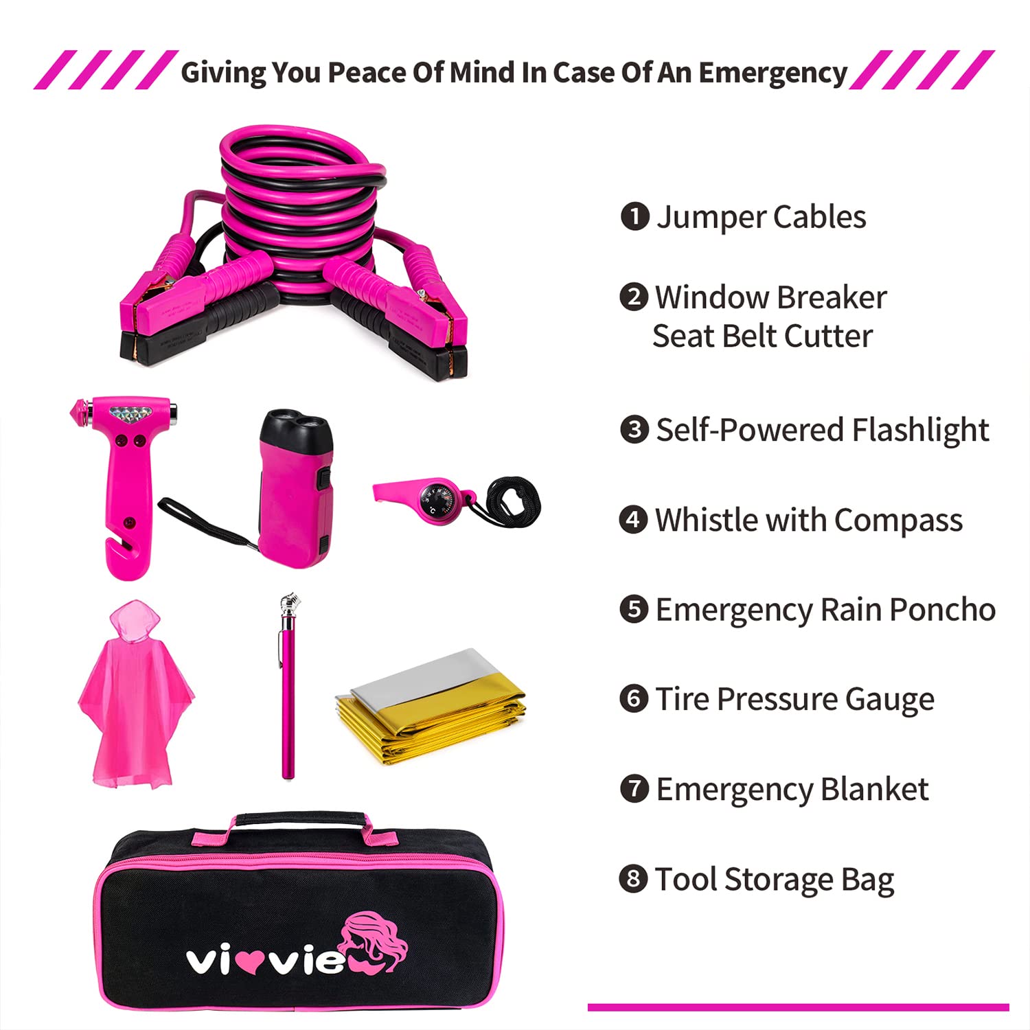 vioview kit placed in a sedan trunk illustrating convenient storage and portability
