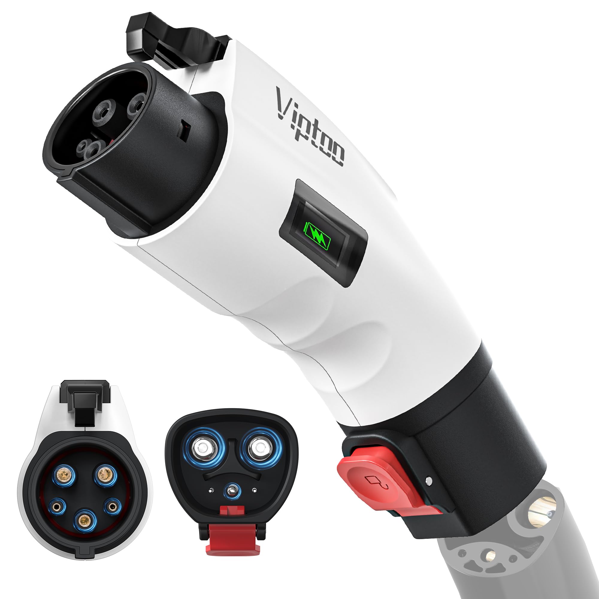 VIPTOO adapter front view showing compact design and durable casing benefit