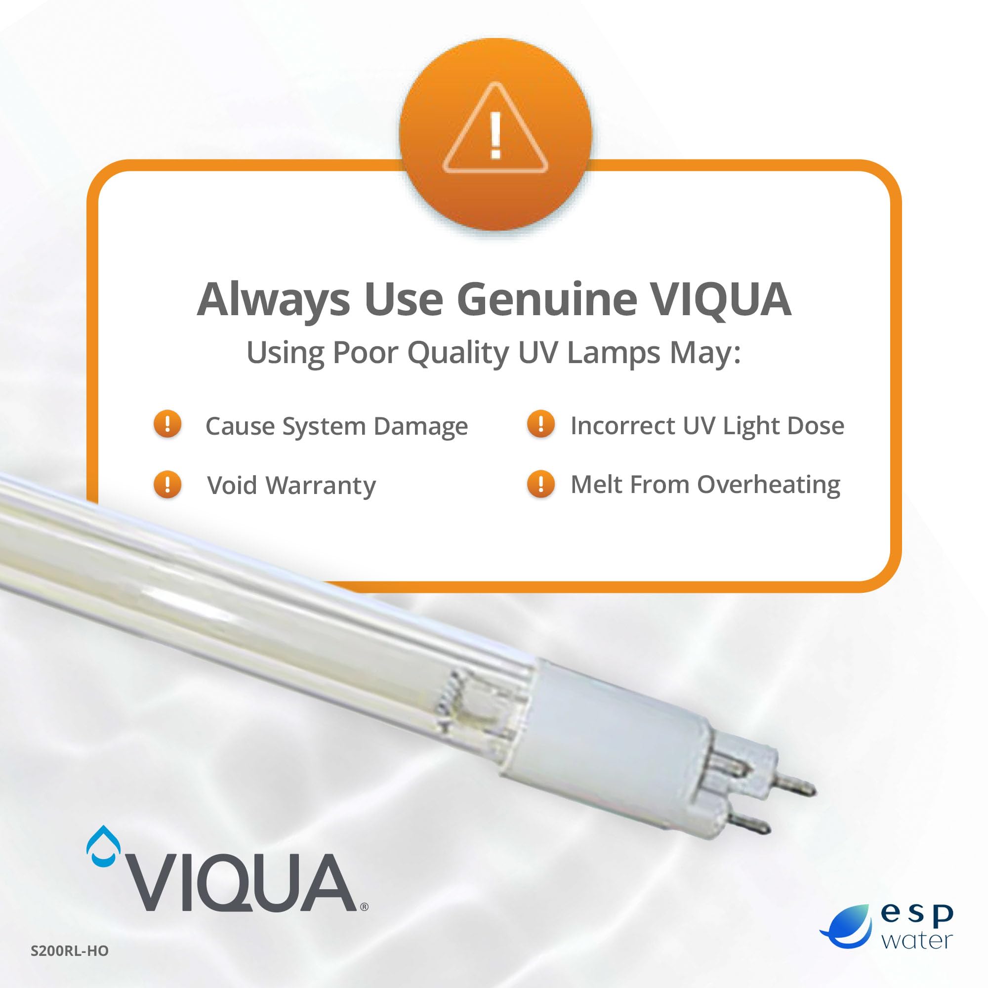 Viqua S200RL-HO instruction sheet illustrating straightforward installation