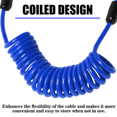 VIVBOO cable connected to RV emergency brake actuator, illustrates quick deployment benefit
