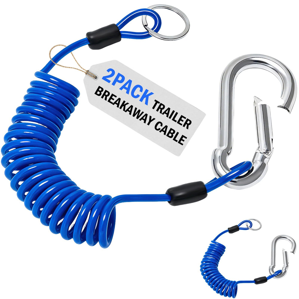 VIVBOO front view of two-pack blue breakaway cables, shows compact packaging and visibility benefit