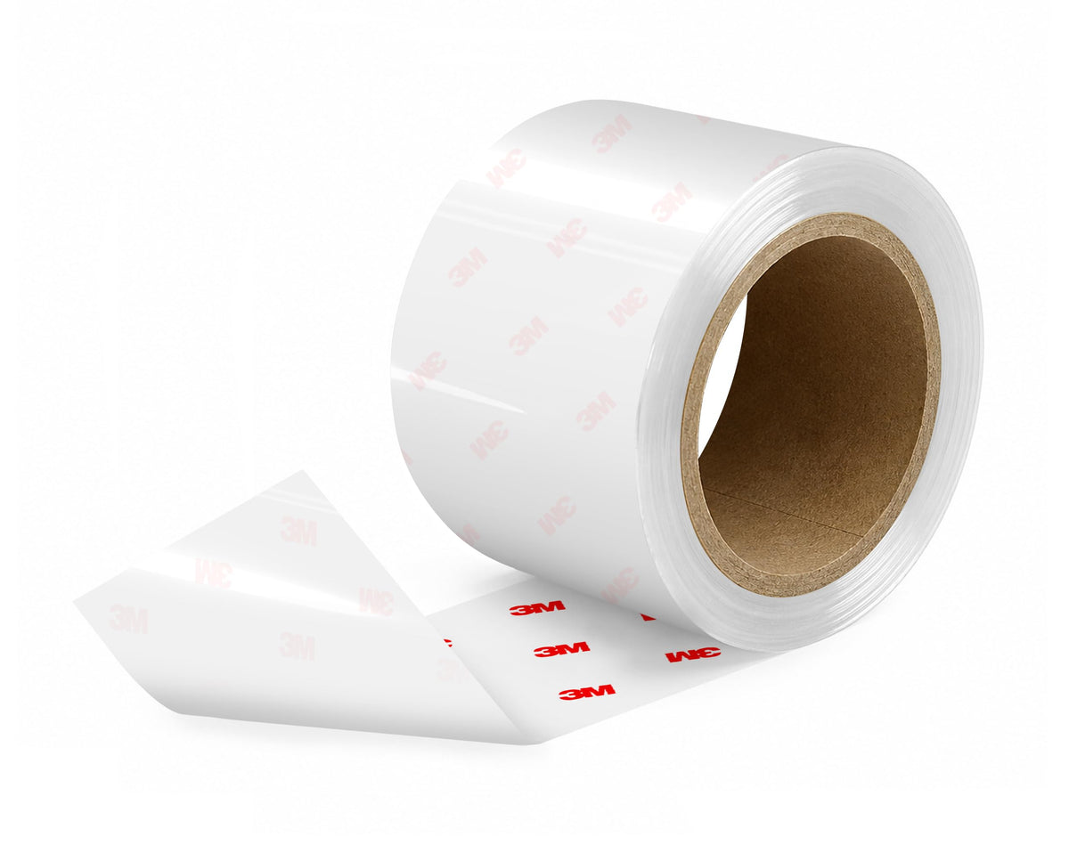 VViViD clear tape roll front view showing compact size and invisible protection