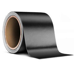 VViViD front view of black matte roll showing compact packaging and immediate use benefit