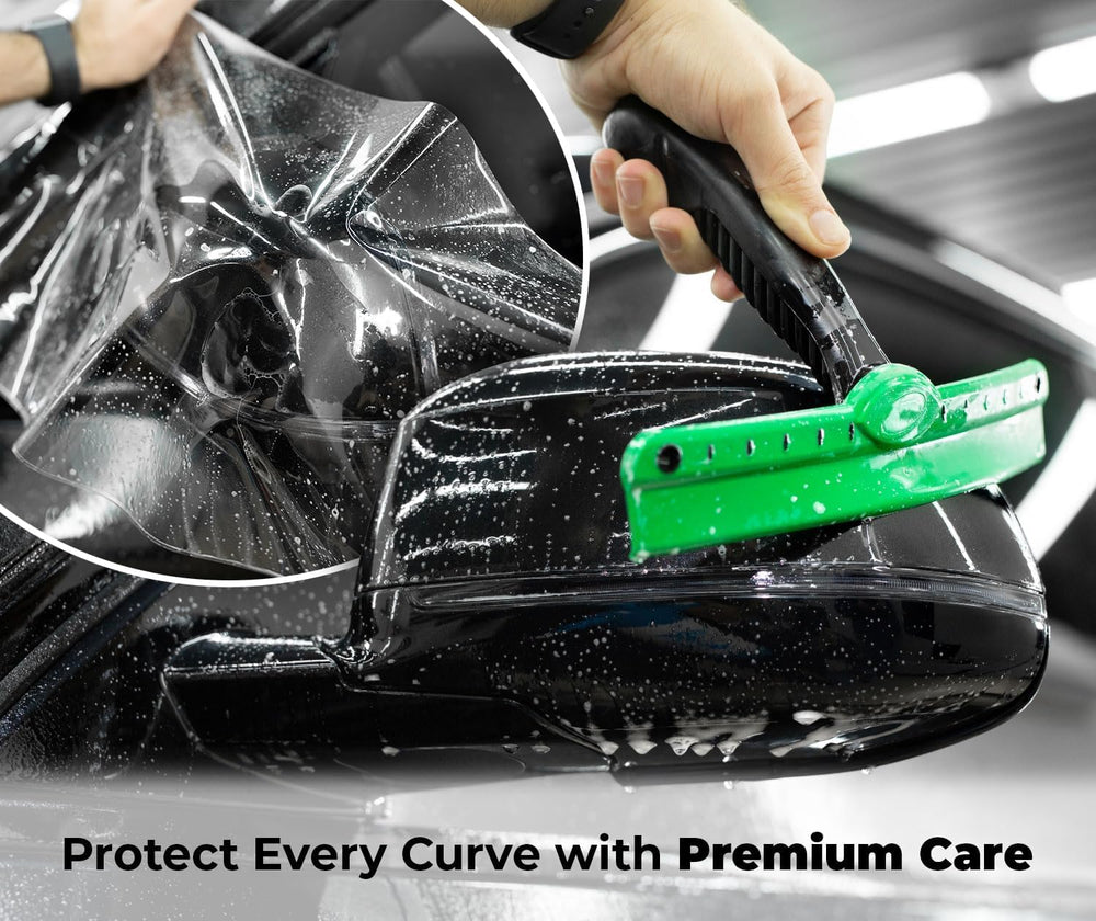 VViViD film applied to bumper edge protecting paint from road chips