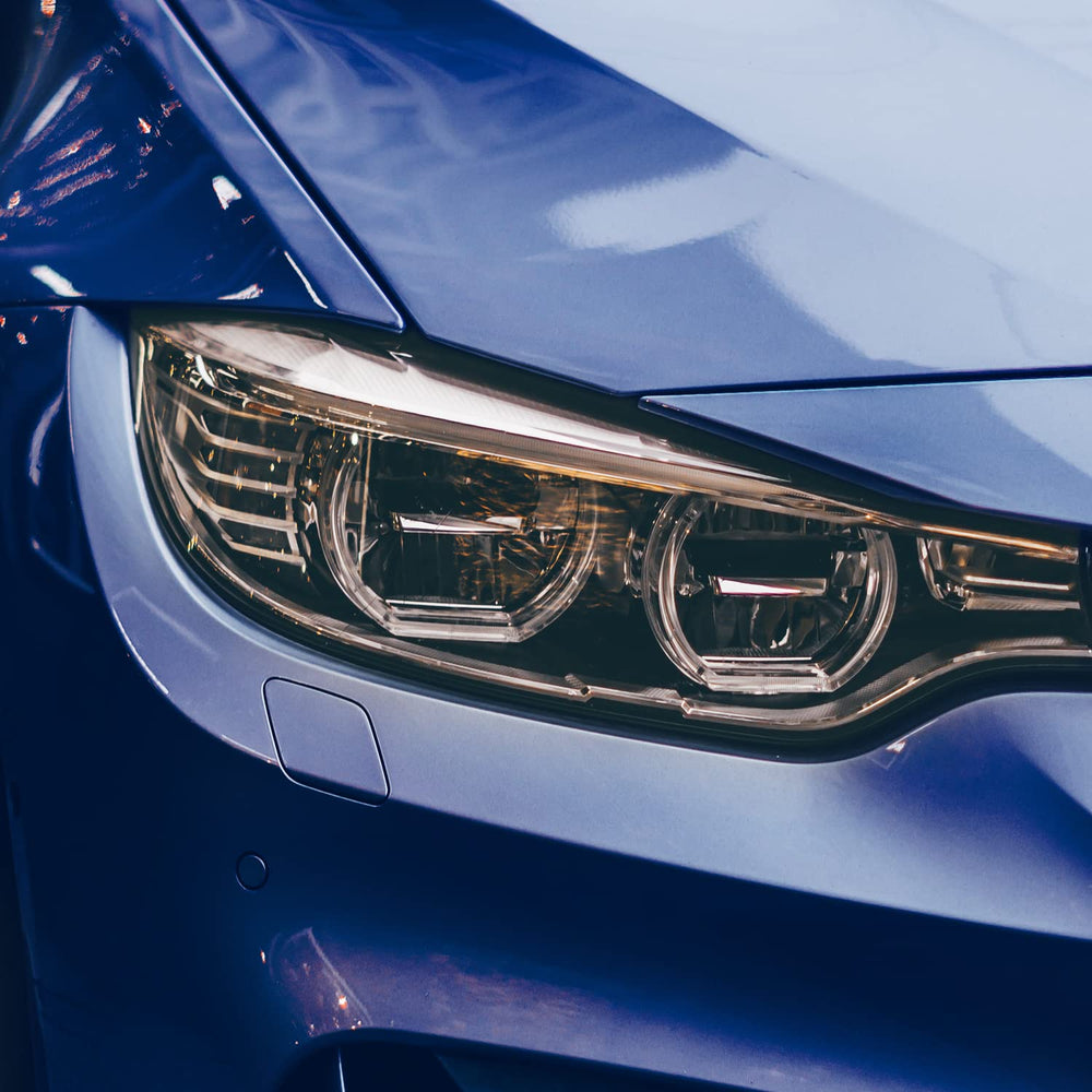 VViViD film applied on headlight demonstrating smooth conforming fit and protection