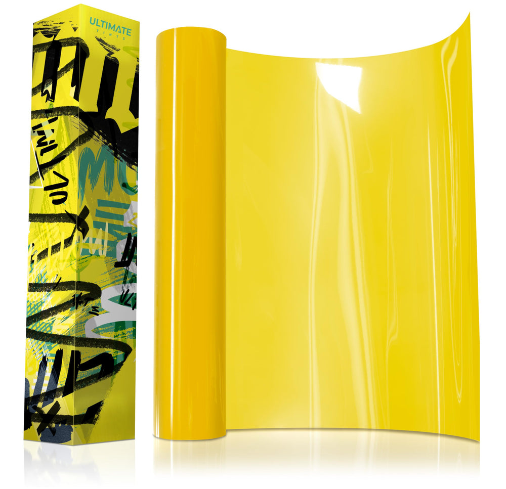 VViViD front packaging showing yellow tint and premium finish benefit