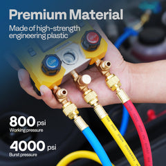 VIVOHOME brass quick couplers for R134a and R1234yf ensuring leak-resistant connections
