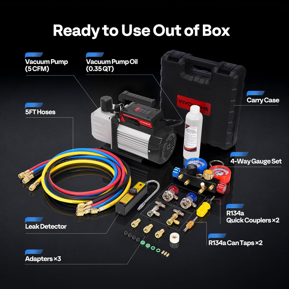 VIVOHOME color-coded hoses with quick couplers for fast connections