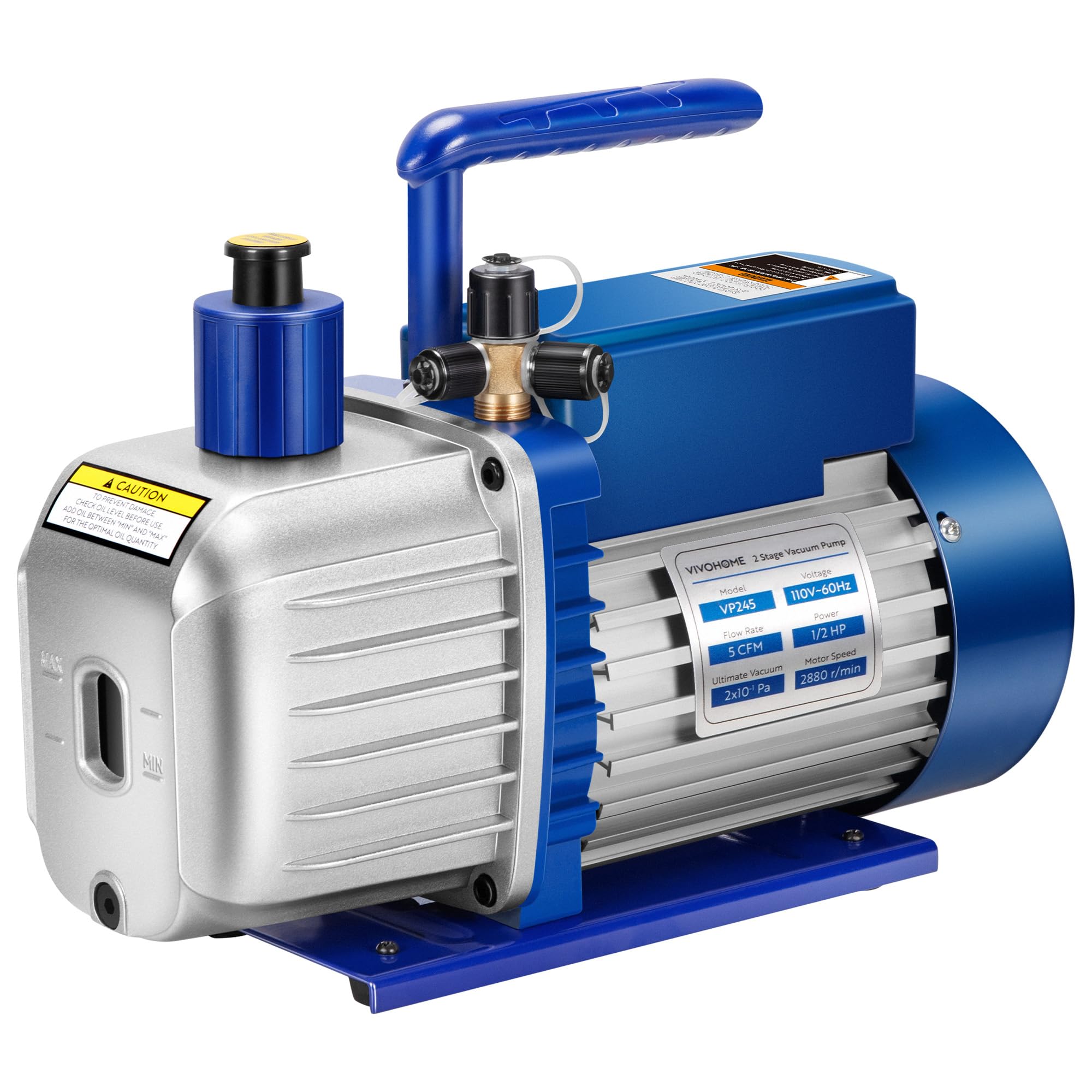 VIVOHOME front view of pump showing compact durable housing and portability benefits