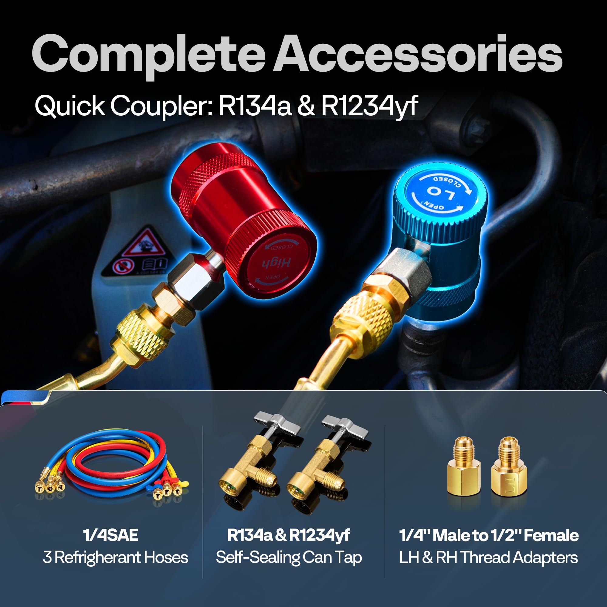VIVOHOME in-use on a car AC system demonstrating practical on-vehicle diagnostics