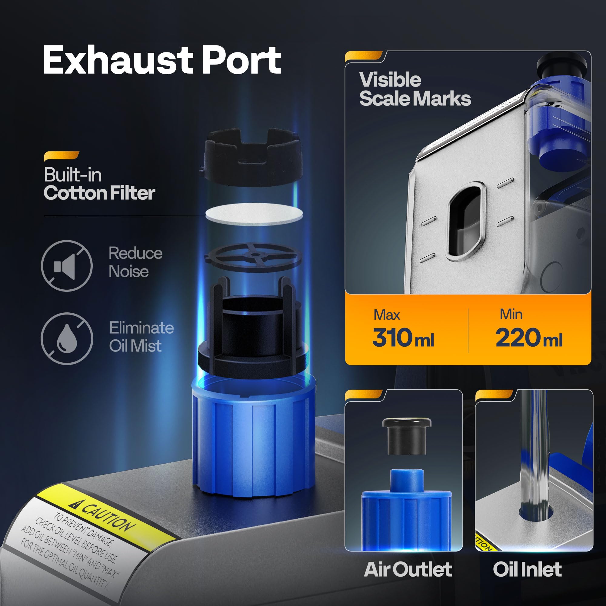 VIVOHOME intake fittings with SAE and Acme options for versatile hose connections