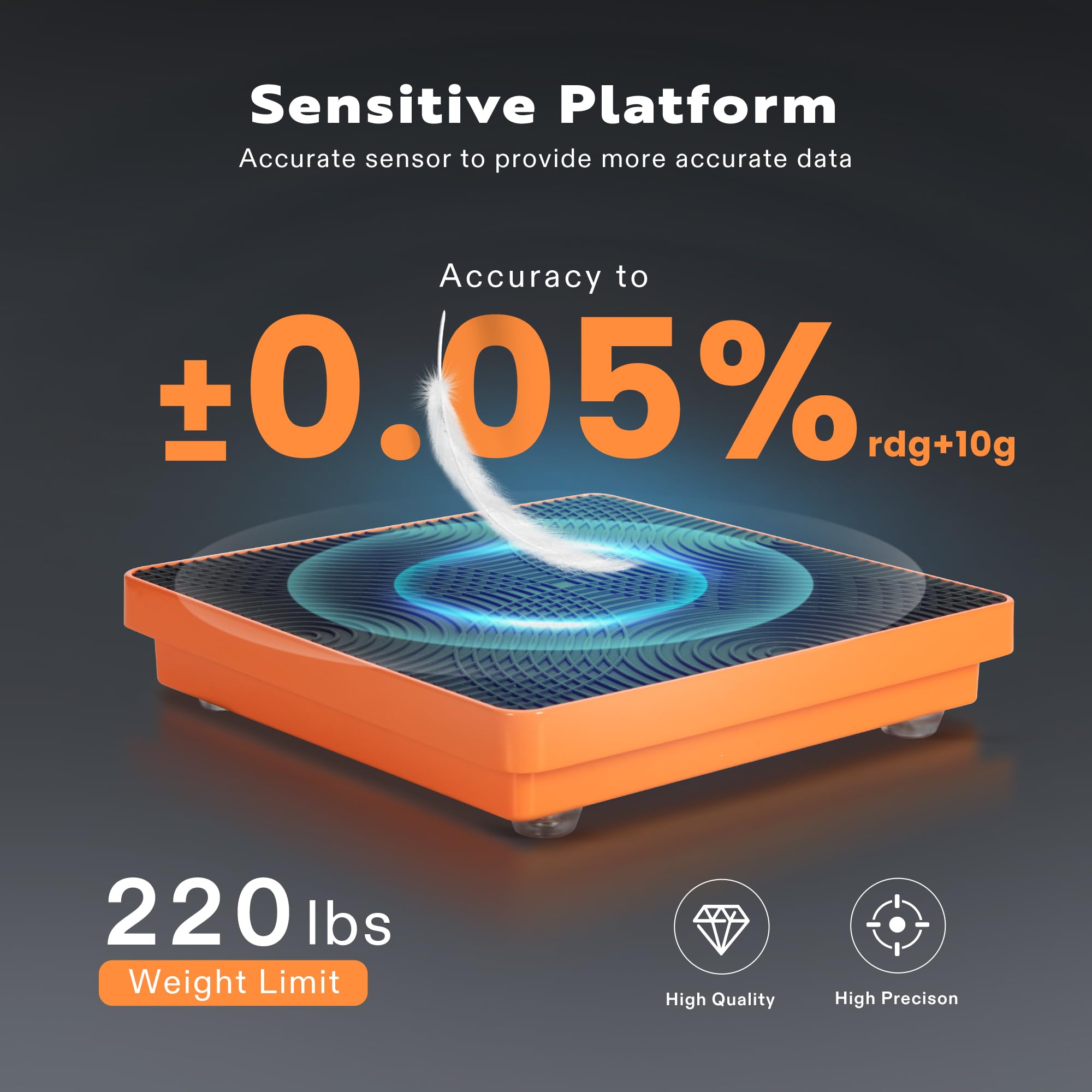 VIVOHOME illuminated LCD display offering clear readable measurements