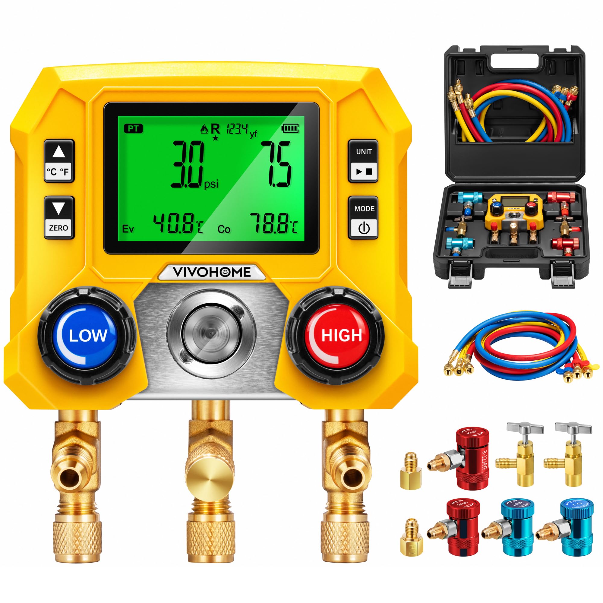 VIVOHOME manifold front view showing connectors and housing, clear organization benefit