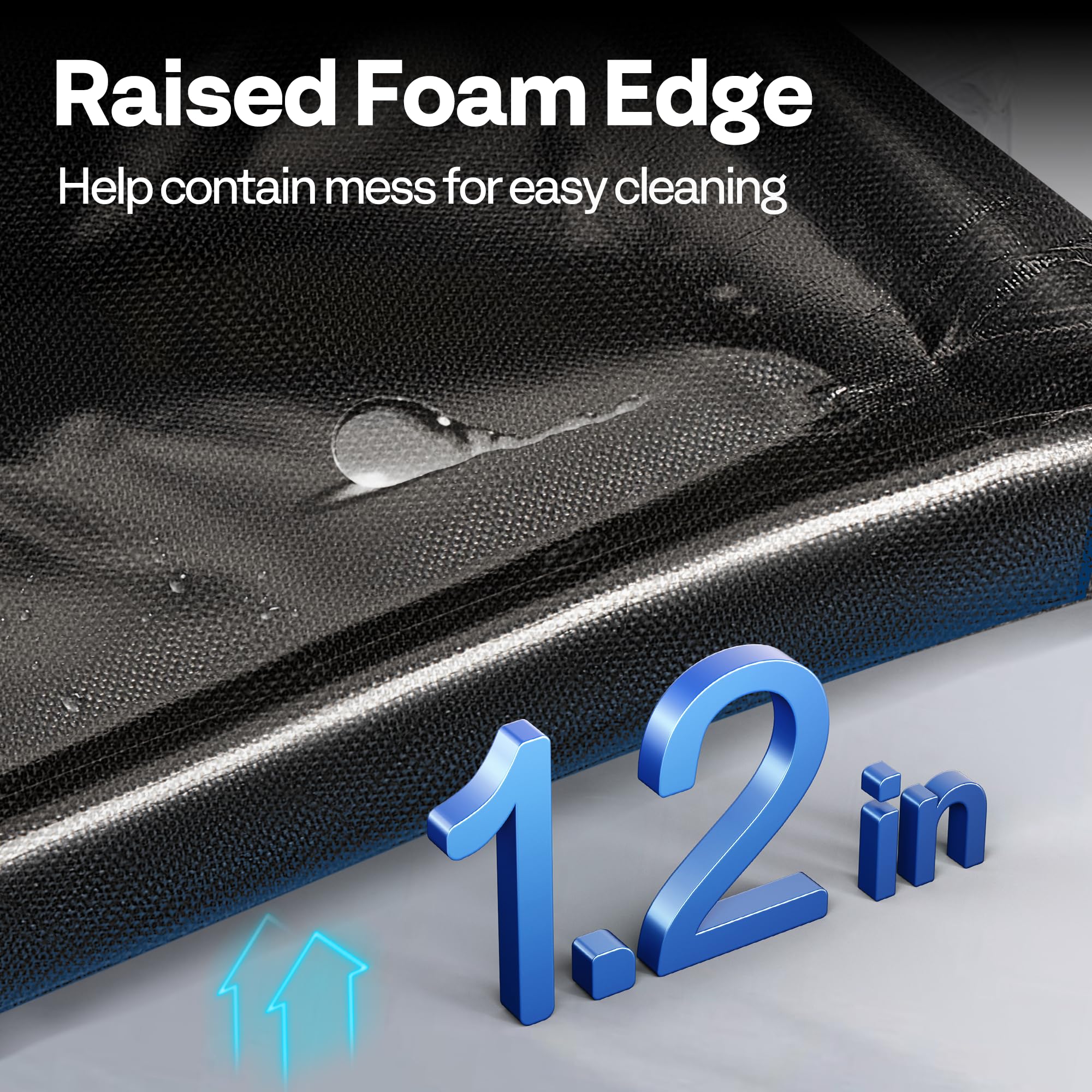 VIVOHOME mat under sedan shows size and protective floor coverage