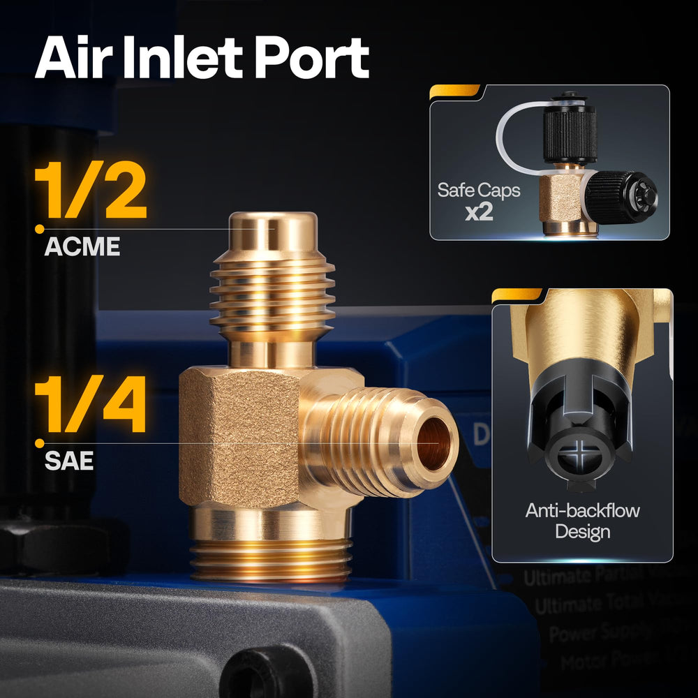 VIVOHOME pump oil window and bottom drain valve for easy maintenance