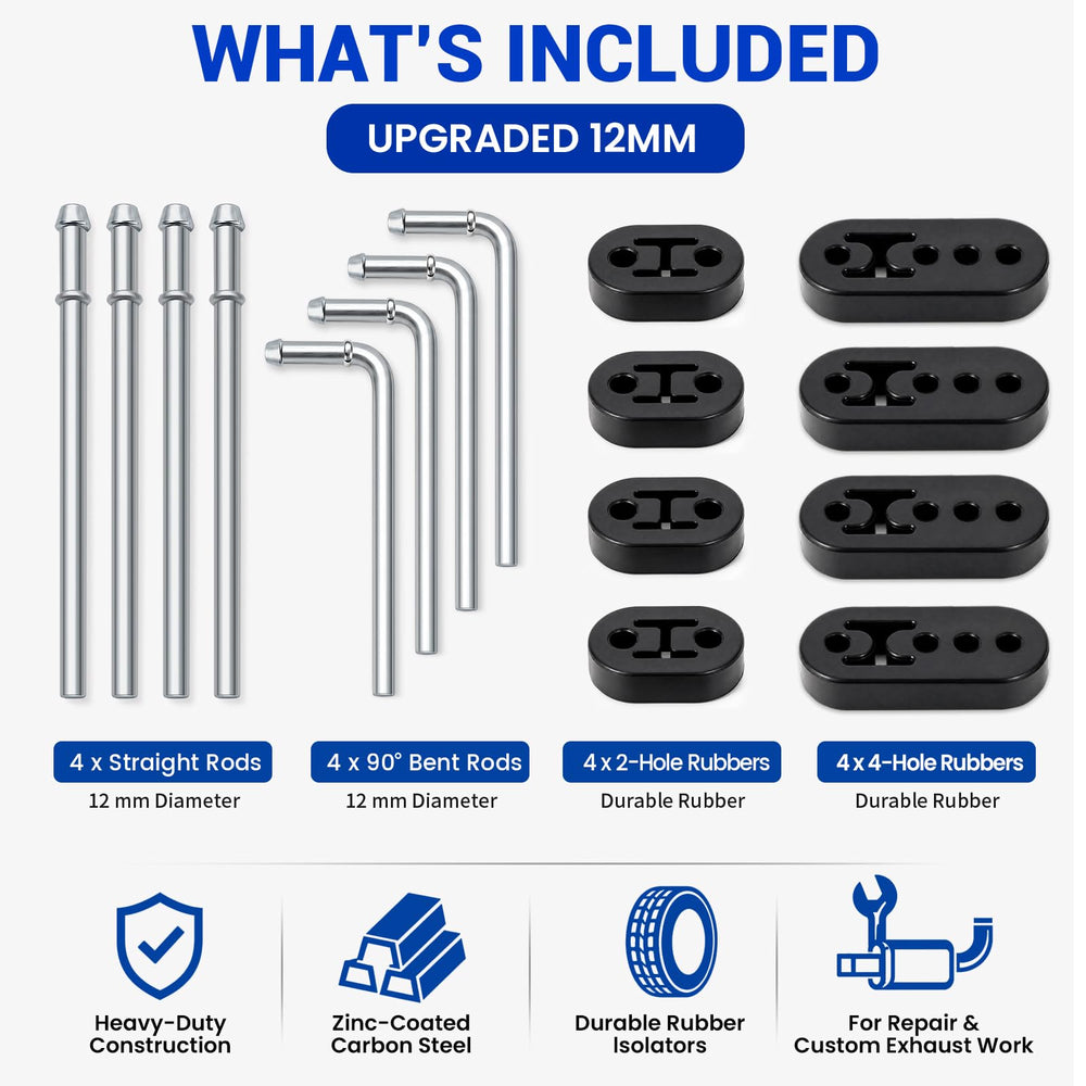 VIVTROVK two-hole and four-hole rubber hangers detail showing flexible vibration isolation