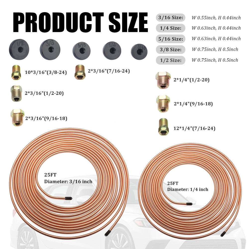 VKQTS flaring tool detail showing adapters for accurate single and double flares