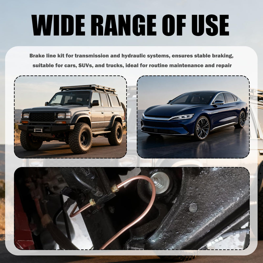 VKQTS installed brake line in vehicle demonstrating professional repair result