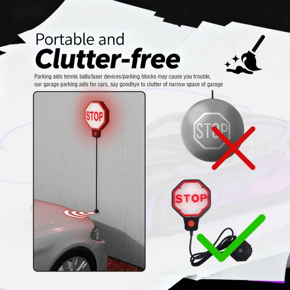 VKQTS lifestyle parking demo showing brand helping driver stop at perfect position