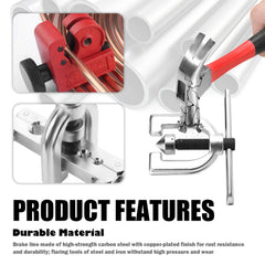 VKQTS tube cutter and adapters arranged to demonstrate precise cutting fit