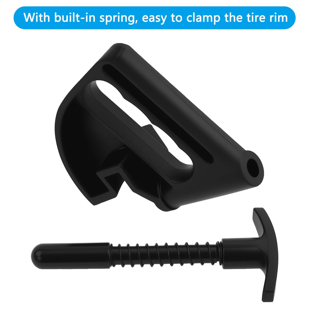 VKVXCLON close-up of built-in spring and clamp mechanism for reliable rim grip