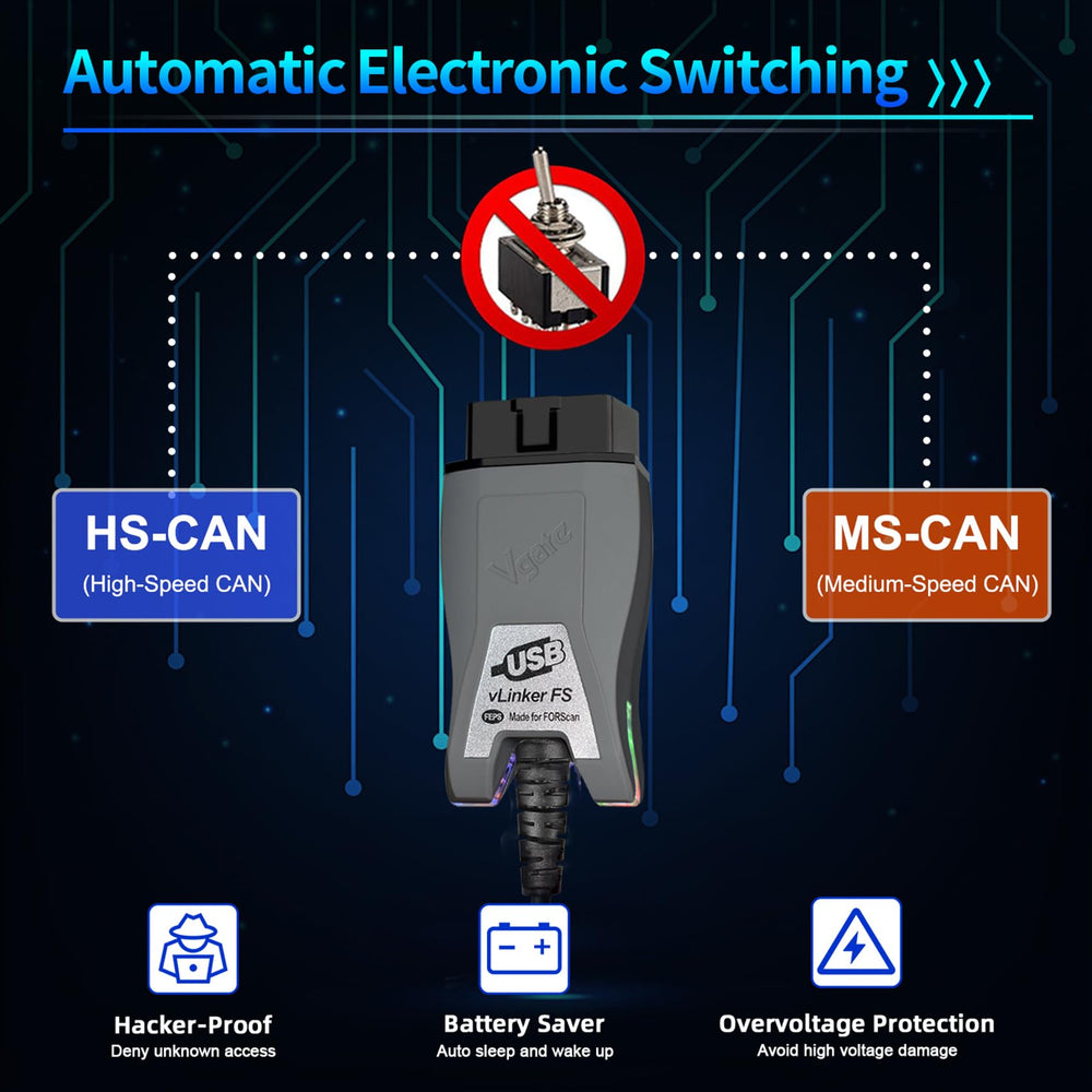 vLinker angle view highlighting secure OBD2 plug and stable connection