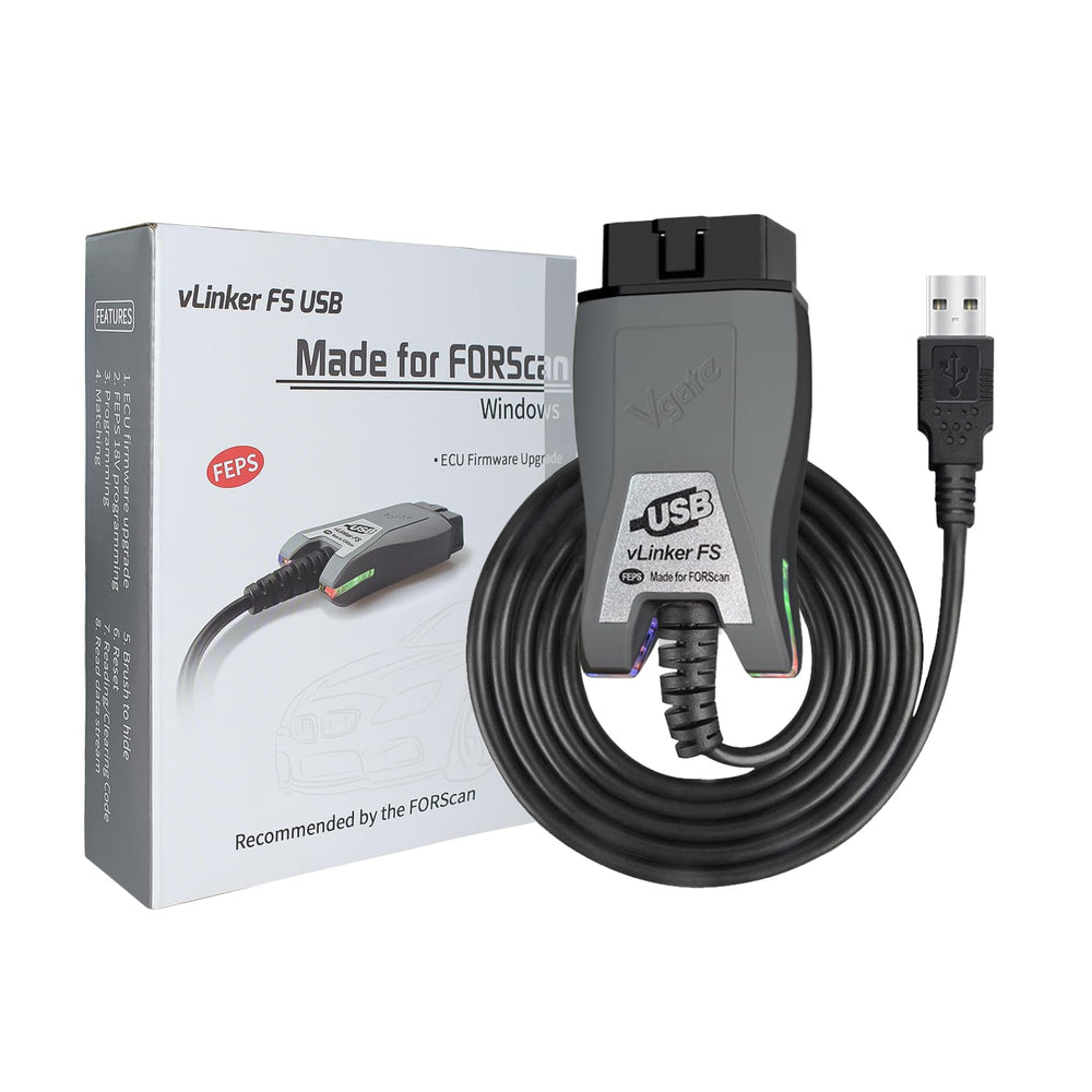 vLinker front connector showing robust OBD2 fit and easy plug-in