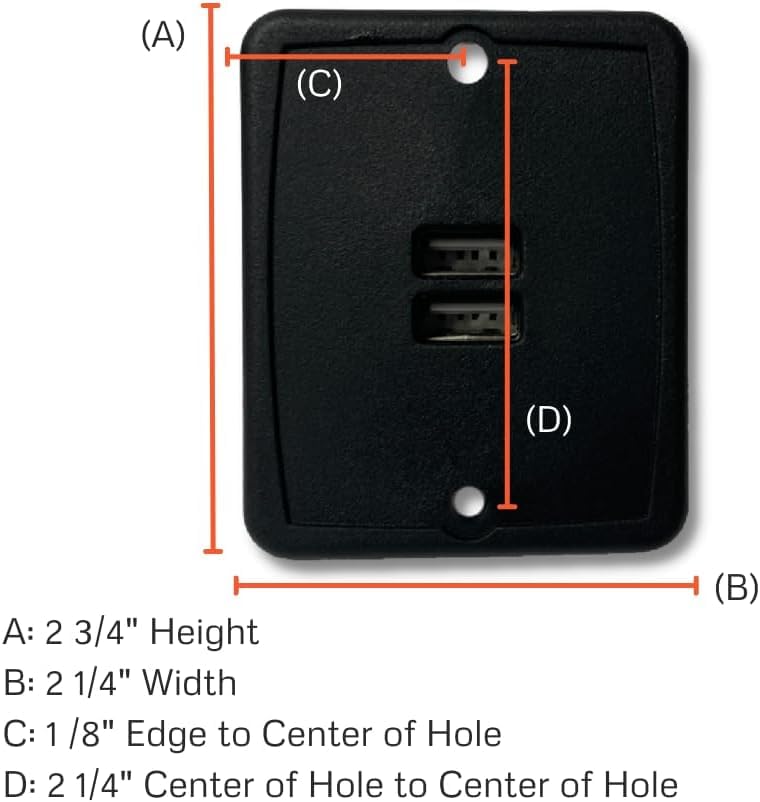 VMDLKB side profile demonstrating low depth for tight RV panel spaces and tidy fit